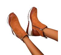 Hotberry Damen Stiefeletten Mode Plateau Stiefel Seitlicher Reißverschluss Plattform Damenstiefel Ankle Boots Hoch Keilabsatz Stiefeletten Beiläufige wasserdichte Plattform Frauen Schuhe