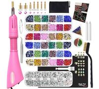 Hotfix Applikator Werkzeug DIY Hot Fix Strass Setter Hot Fixed Kit 5679 PCS AB Klar 34/30/20/16/10SS 12 Farben Größere Strasssteine Gem Picker Bedazzler Kit mit Strass