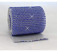 Hotfix Sapphire Blau Mesh Strassband SS8 Borte zum aufbügeln, Strasssteine, Breite wählbar, Mind. 1,15m lang 4reihig / 13mm x 1150mm