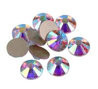 Hotfix-Strasssteine Crystal AB, nicht Hotfix-Strasssteine, flache Rückseite, for Aufkleben auf Kristalle for Nagelkunst(Ss34-288pcs)