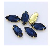 Hotfix Strasssteine Für Kleidung Aufnäher Pferdeauge Navette Strass Gold Krallen Marquise Formen for Handarbeiten Schmuck Hochzeitskleid Taschen Borten(Montana,4x8mm 30pcs)