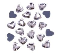 Hotfix Strasssteine Herz-Hotfix-Strasssteine mit Flacher Rückseite for Aufbügeln von Kristallen mit Flacher Rückseite (Color : Crystal Clear, Size : 50PCS_3MM)