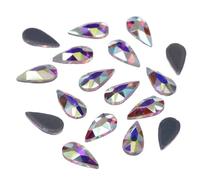 Hotfix Strasssteine Tropfenförmige Kristall-AB-Hotfix-Strasssteine zum Aufbügeln auf Kristalle mit Flacher Rückseite Strass (Color : 100Pcs, Size : 3x6mm)