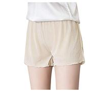 Hotpants Damen Sexy Transparent - Radlerhose Damen Kurz Für Kleid Mit Spitze - Unterhosen Baumwolle Weites Bein Pyjamahose Unterhose Schlafanzug Dünne Leicht Sommer Kurze Luftig Sport Locker