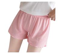 Hotpants Damen Sexy Transparent - Radlerhose Damen Kurz Für Kleid Mit Spitze - Unterhosen Baumwolle Weites Bein Pyjamahose Unterhose Schlafanzug Dünne Leicht Sommer Kurze Luftig Sport Locker