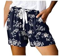 Hotpants Frauen Sweatshorts Lange Baumwolle Yoga Compression Wattierte Gummizug Jeansshort Destroyed Nylon Hohes Dünne Biker Hüftspeck Bauchnabel Knopfleiste Olivgrüne Figurformende 42