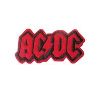 hotrodspirit - Kleiner Textilpatch zum Aufbügeln, Logo AC/DC, Rot, 7 x 3,5 cm, für Jacken, Hemden