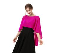 Hotshawl Capelets fr Frauen Chiffon Cape -Schals und Wraps fr Abendkleid Hochzeit Umhnge vertuschen (Pink)
