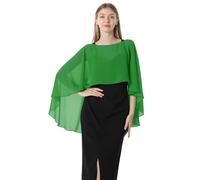 Hotshawl Capelets für Damen, Chiffon-Umhang, Schals und Wickeltücher für Abendkleid, Hochzeit, Umhänge, Grün, Einheitsgröße