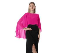 Hotshawl Capelets für Damen, Chiffon-Umhang, Schals und Wickeltücher für Abendkleid, Hochzeit, Umhänge, Knallpink (Hot Pink), Einheitsgröße