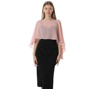 Hotshawl Capelets für Frauen Chiffon Cape Schals und Wraps für Abendkleid Hochzeit Umhänge Cover Up, Roségold, Einheitsgröße