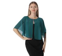 Hotshawl Chiffon Capelet Damen Weiche Umhänge Schals und Wraps für Abendkleid Hochzeit Cape Cover Up, Tee, Einheitsgröße
