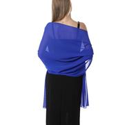 Hotshawl Chiffon Schals und Wraps für Abendkleider Frauen Elegant Weich Schal Braut Schal Hochzeit Stola, Königsblau (Chiffon), Einheitsgröße