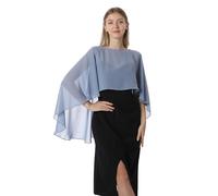 Hotshawl Damen Chiffon-umhang 001 Pashmina-Schal, Dusty Blue, One Size