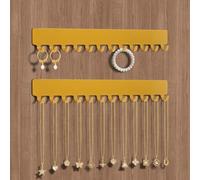 HOTUT Kettenhalter Schmuckaufbewahrung Wand,2 Stück Schmuckaufbewahrung Wand aus Metall,Kettenhalter Kettenaufhänger Ketten Aufbewahrung Hängend Schmuckhalter für Halsketten,Armbänder,Ohrringe(Gold)