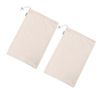 HOUDERCO 2 Stück Baumwoll musselin Aufbewahrungstasche mit Kordelzug Wiederverwendbarer Stoffbeutel für Haushalt Lebensmittel Wie Mehl Reis Brot Umweltfreundlich und Langlebig für Einkauf