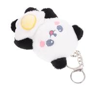 HOUDERCO Kuscheliger Panda Schlüsselanhänger Plüschanhänger Cartoon Design Weiches Stofftier für Rucksack Taschen Deko Geschenk für Freunde Familie