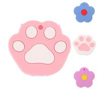 HOUDERCO Schlüsselkappen aus Silikon 4 Stück Packung Niedliche Schlüsselkennzeichnung mit Katzenpfoten für Schüler und Alltag Bunte Schlüsselschutzhüllen für Hausschlüssel