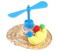 HOUDERCO Sommerfest Strohkappe für Haustiere mit Atmungsaktivem Polyester Bequemer Sonnenschutz Hut für Hunde und Kreative Dekoration als Requisiten für Haustierfotos Zufälliger Stil