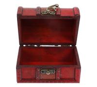 HOUDERCO Vintage 1stück Aufbewahrungsbox Schmuckkästchen Retro mit Deckel Angenehmer Griff Braune Holzbox zur Schmuckaufbewahrung für Haarspangen und Ohrstecker