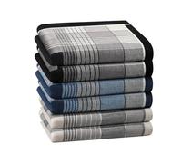 HOULIFE Klassische Herren Taschentücher Weiches Baumwolltaschentuch für Männer Gestreiftes Herren-Taschentuch-Set Herren-Einstecktuch