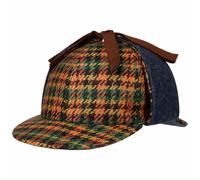Houndstooth Deerstalker Cap by Alfonso D'Este bunt M (56-57 cm)