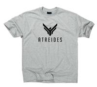House Atreides T-Shirt, Logo Crest Wappen Zeichen Symbol Arrakis Dune sandwurm, L, Grau