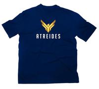 House Atreides T-Shirt, Logo Crest Wappen Zeichen Symbol Arrakis Dune sandwurm, L, Navy