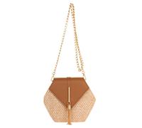 House of Louisa Damen Umhängetasche braun/beige LOU1006-BR