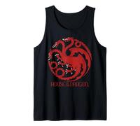 House of The Dragon Red Three Headed Dragon Emblem Tank Top