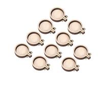 Housoutil 15 Stück Teiliges Mini Stickrahmen aus Holz Runde Kreuzstich Rahmen für Stickerei Näharbeiten und DIY Schmuckherstellung Stabiler Stoffhalter für Präzises Handarbeiten und