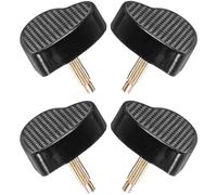 Housoutil 2 Paar Fersenspitzen aus Pvc in Schwarz für High Heels Robuste und Verschleißfeste Herzförmige Absatzkappen zur Schuhreparatur für Damen