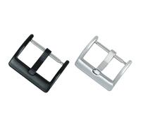 Housoutil 2 Stück Edelstahl Uhrenarmbandverschluss für Frauen 16mm Einfache Montage Schwarz Robust und Leicht zu Brechen Ersatz Armbandschließe für Uhrenarmband
