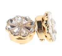 Housoutil Blumenförmige Manschettenknöpfe aus Legierung mit Funkelnden Strasssteinen Elegante Knopfaccessoires für Damen bei Hochzeiten und Formellen Anlässen 2 Stück