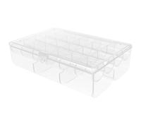 Housoutil Doppelwandige Transparente Schmuckaufbewahrungsbox aus Ps mit Deckel Kleine Schmuckschatulle zur Aufbewahrung von Ohrringen und Kleinen Gegenständen für Zuhause