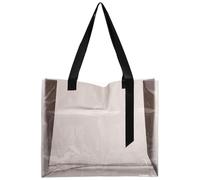 Housoutil Pvc Handtasche Damen Große Kapazität Modische Umhängetasche aus Pvc Praktische Aufbewahrungstasche für Shopping und Dating Schwarz