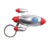 Housoutil Raketen Schlüsselanhänger mit Weltraum Motiv aus Edelstahl und Kunststoff 2 Stück Kompakt und Vielseitig als Dekorativer Schlüsselring für Alltag