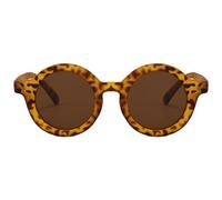 Housoutil Retro Runde Sonnenbrille für UV Schutz und Robustempc Harz Rahmen Coole Outdoor Sonnenbrille für Jungen und Mädchen im Klassischen Design