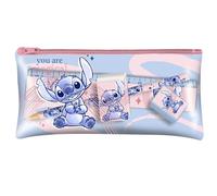 HOVUK 5-teiliges Federmäppchen-Schreibwaren-Set für Jungen ab 3 Jahren, Disney Sttch, Kosmetiktasche