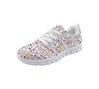 Howilath Axolotl Lover Damen Slip on Trainer, Cartoon Mexikanischer Salamander Outdoor Fitness Athletic Lace Up Flat Fitness Air Sports Schuhe EU 39