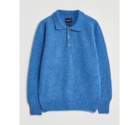 Howlin' Brushed Wool Polo Apollo Blau XL