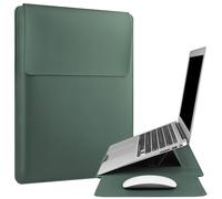 HoYiXi 15.6‘’ Laptop Hülle Kompatibel mit MacBook Pro 16/15.4'' MacBook Pro 15/Mac Air 15 - mit klappbarem Ständer 15 16 Zoll pc case for HP, Dell, Acer, Asus,15 Zoll Laptop Sleeve case, Grün