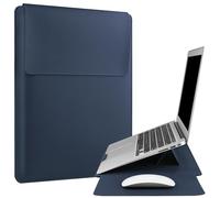 HoYiXi 15.6‘’ Laptop Hülle Kompatibel mit MacBook Pro 16/15.4'' MacBook Pro 15/Mac Air 15 - mit klappbarem Ständer 15 16 Zoll pc case for HP, Dell, Acer, Asus,15 Zoll Laptop Sleeve case, Blau