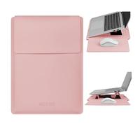 HoYiXi 15.6 Zoll Laptop Hülle mit klappbarem Ständer Kompatibel mit MacBook Pro 16/15.4'' MacBook Pro 15/Mac Air 15,15-16'' pc case for HP, Dell, Acer, Asus,15 Zoll Laptop Sleeve case,Rosa