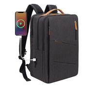 Hp hope Laptop Rucksack Business Rucksack Damen, Rucksäcke Herren 15,6 Zoll Laptop, 22L Handgepäck Reisetasche mit USB-Anschluss, Wasserdicht Backpack Reisen Arbeit Flugzeug Schwarzplus