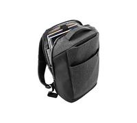 HP Renew Reiserucksack, 15,6 Zoll Laptop Rucksack, recyceltes Material, wasserabweisend, mit Trolley-Griffdurchführung, gepolsterten Riemen, vielen Fächern, integriertem Organizer, Grau