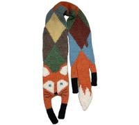 Hperu Winterschal für Damen, niedlicher Strickschal in Fuchsform - warmer, weicher, dicker Winterschal aus Polyester, modische lange Schals für Damen, Accessoire für kaltes Wetter