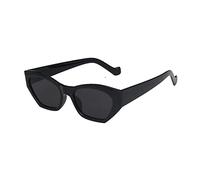 HPIRME Cat-Eye-Sonnenbrille Damen Herren kleiner Rahmen Damen-Sonnenbrille Transparent Green Eyewear Brillengestell UV400, schwarz grau, Einheitsgröße