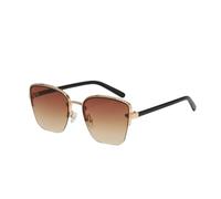 HPIRME Cat-Eye-Sonnenbrille für Damen und Herren, modisch, Vintage, transparent (braun)