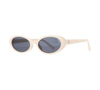 HPIRME Cat-Eye-Sonnenbrille im Punk-Stil, oval, Vintage, Luxus, UV400 (Beige)
